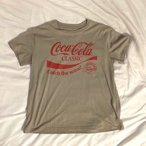Tan/Gray Coca-Cola Crop top XL